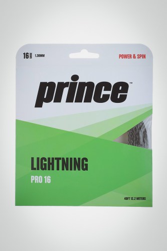Струны для теннисной ракетки Prince Lightning Pro 130 / 16 - 12 метров (черные)