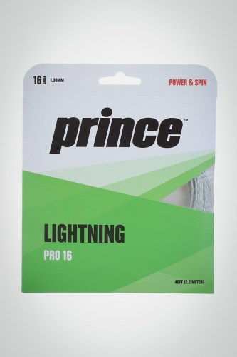 Струны для теннисной ракетки Prince Lightning Pro 130 / 16 - 12 метров (серебристые)
