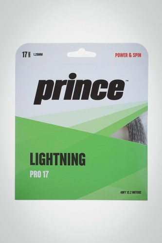 Струны для теннисной ракетки Prince Lightning Pro 125 / 17 - 12 метров (черные)
