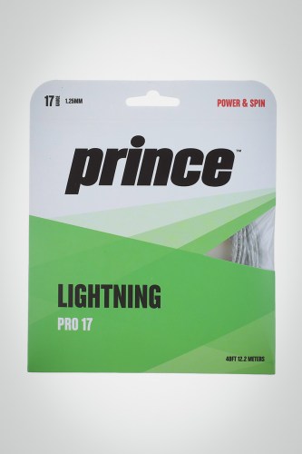 Струны для теннисной ракекти Prince Lightning Pro 125 / 17 - 12 метров (серебристые)