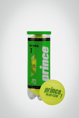 Детские  мячи для большого тенниса Prince Play Stay Green Stage 1 (3 мяча)