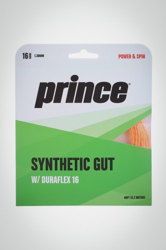 Струны для теннисной ракетки Prince Synthetic Gut Duraflex 130 / 16 - 12 метров (оранжевые)