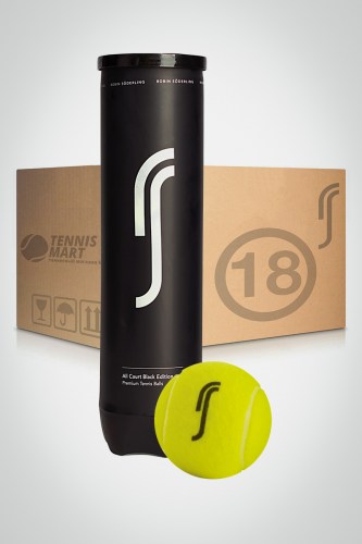 Коробка мячей для большого тенниса Robin Soderling Black Edition (18 банок)