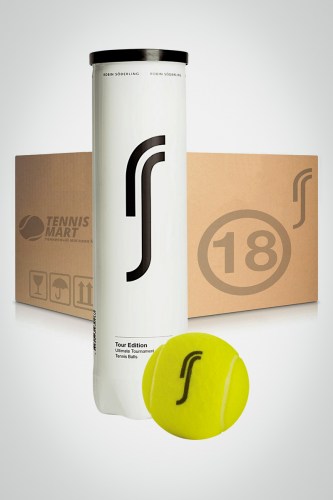 Коробка мячей для большого тенниса Robin Soderling Tour Edition (18 банок)