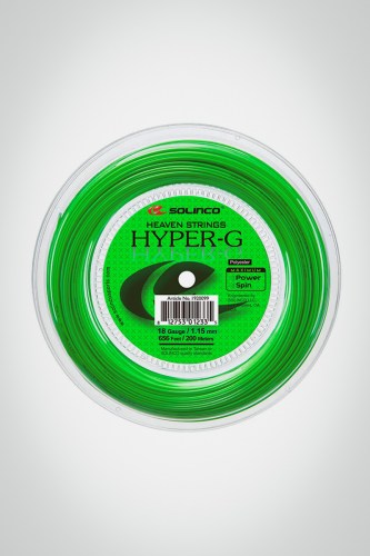 Струны для теннисной ракетки Solinco Hyper-G 115 / 18 - 200 метров (зеленые)