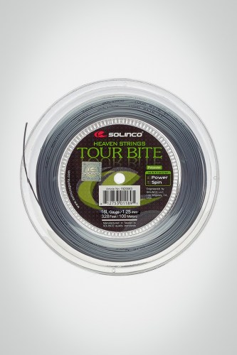 Струны для теннисной ракетки Solinco Tour Bite Mini 125 / 16l - 100 метров (серые)