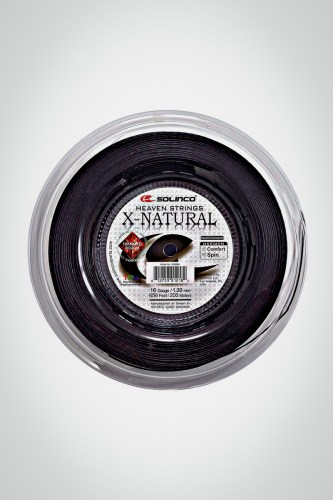 Струны для теннисной ракетки Solinco X-Natural 130 / 16 - 200 метров (черные) 