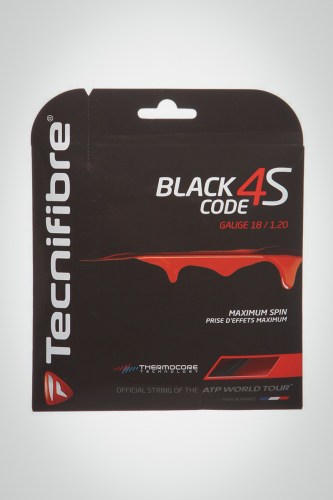 Струны для теннисной ракетки Tecnifibre Black Code 4S 120 / 18 - 12 метров (черные)