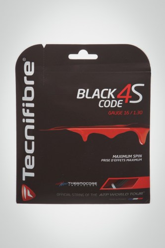 Струны для теннисной ракетки Tecnifibre Black Code 4S 130 / 16 - 12 метров (черные)