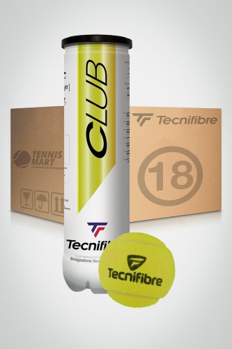Коробка мячей для большого тенниса Tecnifibre Club (18 банок)
