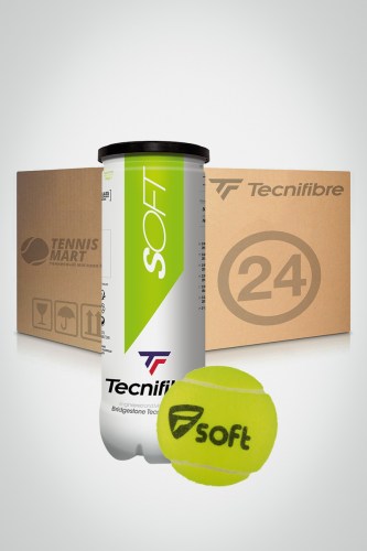 Коробка детских мячей для большого тенниса Tecnifibre Soft (24 банки)
