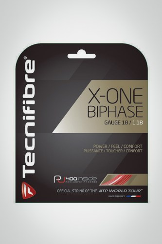 Струны для теннисной ракетки Tecnifibre X-One Biphase 118 / 18 - 12 метров (красные)