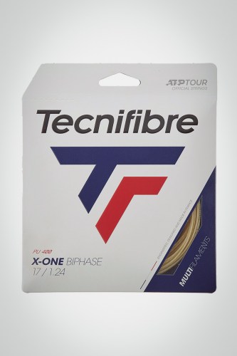 Струны для теннисной ракетки Tecnifibre X-One Biphase 124 / 17 - 12 метров (естественные)