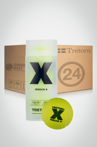 Коробка мячей для большого тенниса Tretorn Micro X (24 банки)