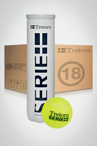 Коробка мячей для большого тенниса Tretorn Serie Plus (18 банок)