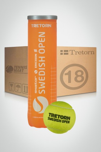 Коробка мячей для большого тенниса Tretorn Swedish Open (18 банок)