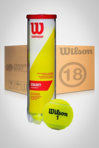 Коробка мячей для большого тенниса Wilson Championship Extra Duty (18 банок)