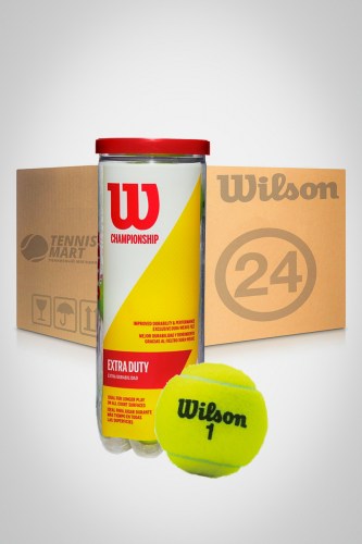 Коробка мячей для большого тенниса Wilson Championship Extra Duty (24 банки)