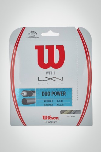 Струны для теннисной ракетки Wilson Dou Power Alu Power 125 / 16l + NXT Power 130 / 16 - 12 метров (естественные)