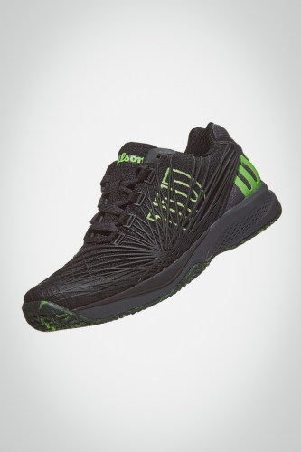 Мужские теннисные кроссовки Wilson Kaos 2.0 (черные / зеленые)