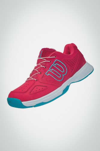 Детские теннисные кроссовки Wilson Kaos QL (розовые / голубые)