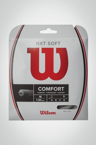 Струны для теннисной ракетки Wilson NXT Soft 130 / 16 - 12 метров (серебристые)