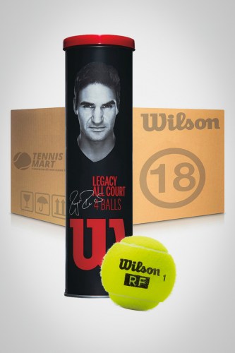 Коробка мячей для большого тенниса Wilson RF Legacy (18 банок)