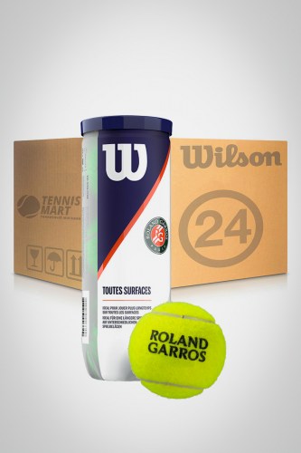 Коробка мячей для большого тенниса Wilson Roland Garros All Court (24 банки)