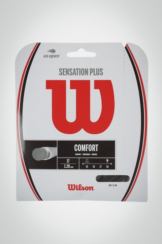 Струны для теннисной ракетки Wilson Sensation Plus 128 / 17 - 12 метров (черные)