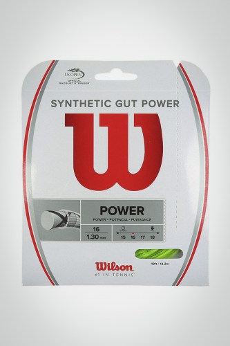 Струны для теннисной ракетки Wilson Synthetic Gut Power 130 / 16 - 12 метров (зеленые)