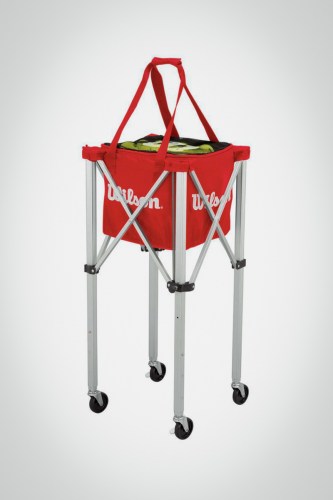 Купить корзину для теннисных мячей на колесах Wilson Teaching Cart Easyball x150 (красная)