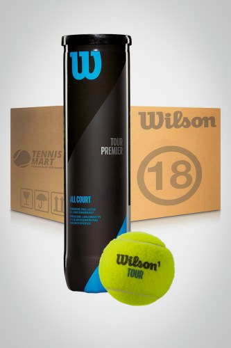 Коробка мячей для большого тенниса Wilson Tour Premier (18 банок)
