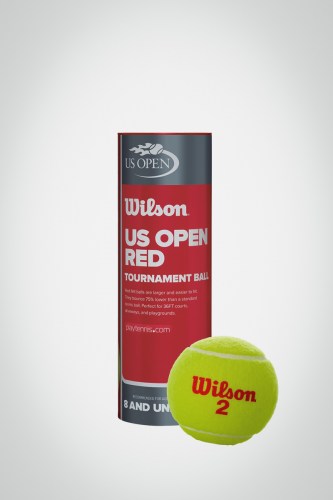 Детские мячи для большого тенниса Wilson US Open Red Tournament Transition (4 мяча)