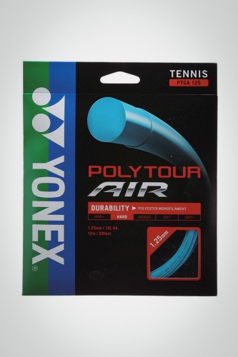 Струны для теннисной ракетки Yonex Poly Tour Air 125 / 16l - 12 метров (голубые)