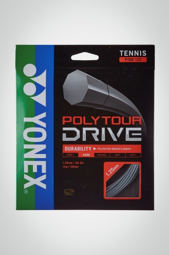 Струны для теннисной ракетки Yonex Poly Tour Drive 125 / 16l - 12 метров (серебристые)