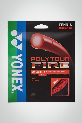 Струны для теннисной ракетки Yonex Poly Tour Fire 120 / 17 - 12 метров (красные)