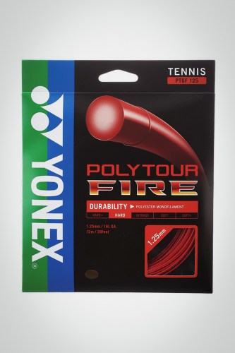 Струны для теннисной ракетки Yonex Poly Tour Fire 125 / 16l - 12 метров (красные)