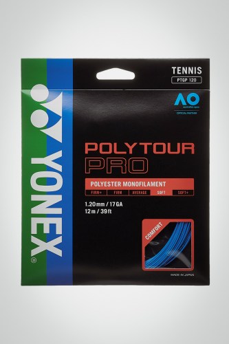 Струны для теннисной ракетки Yonex Poly Tour Pro 120 / 17 - 12 метров (синие)