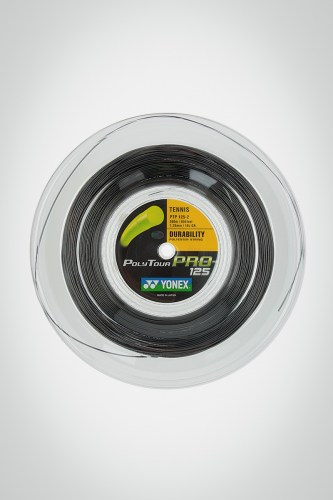 Струны для теннисной ракетки Yonex Poly Tour Pro 125 / 16l - 200 метров (черные)