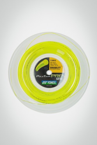 Струны для теннисной ракетки Yonex Poly Tour Pro 125 / 16l - 200 метров (желтые)