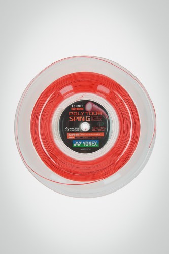 Струны для теннисной ракетки Yonex Poly Tour Spin G 125 / 16l - 200 метров (оранжевые)