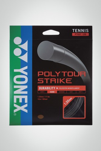 Струны для теннисной ракетки Yonex Poly Tour Strike 120 / 17 - 12 метров (серые)
